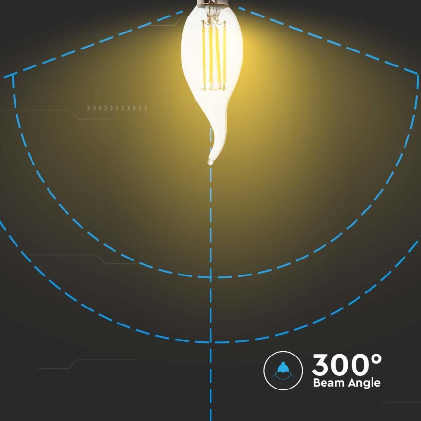 LED-Lampe FILAMENT E14/4W/230V 6500K