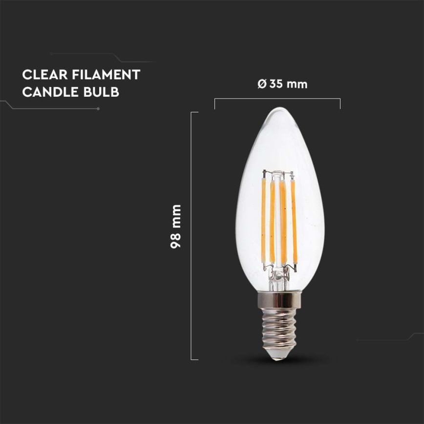 LED-Lampe FILAMENT E14/5,5W/230V 4000K