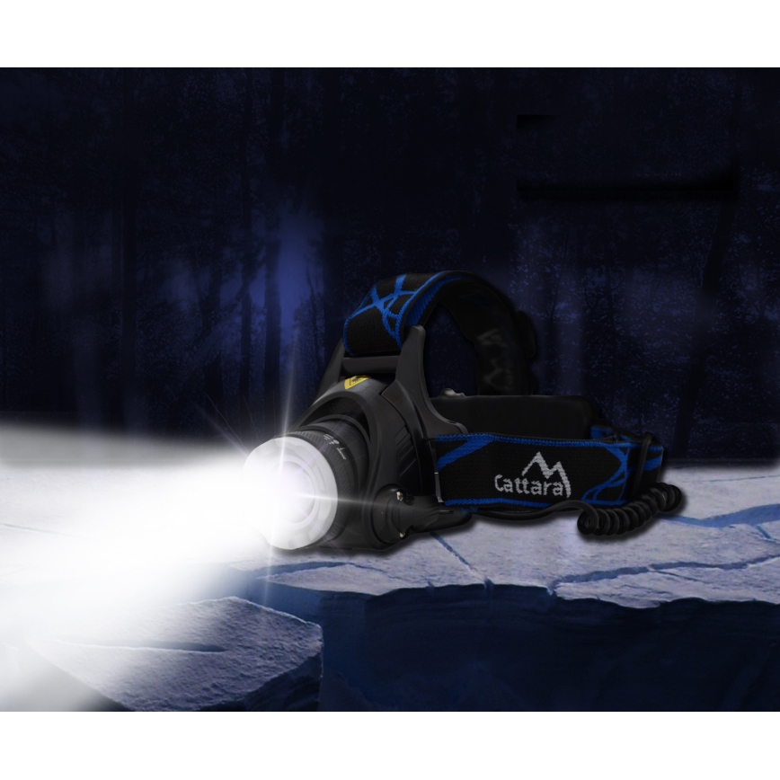 LED Lampe frontale rechargeable LED/6W/7,4V IP44 noire/bleue
