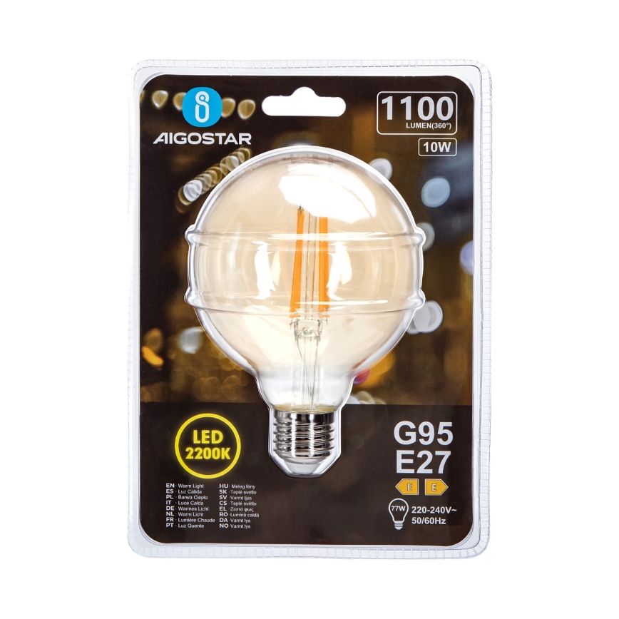 LED-Lampe G95 E27/10W/230V 2200K - Aigostar