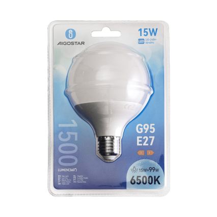LED-Lampe G95 E27/15W/230V 6500K - Aigostar