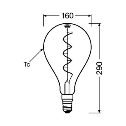 LED-Lampe im Vintage-Filament-Stil E27/4W/230V 1800K - Osram