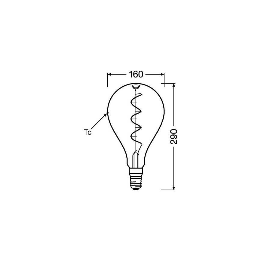 LED-Lampe im Vintage-Filament-Stil E27/4W/230V 1800K - Osram