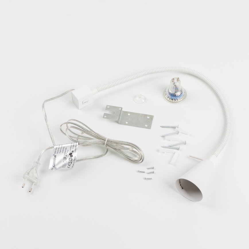 LED-Lampe mit Klemme 1xGU10/4,7W/230V weiß