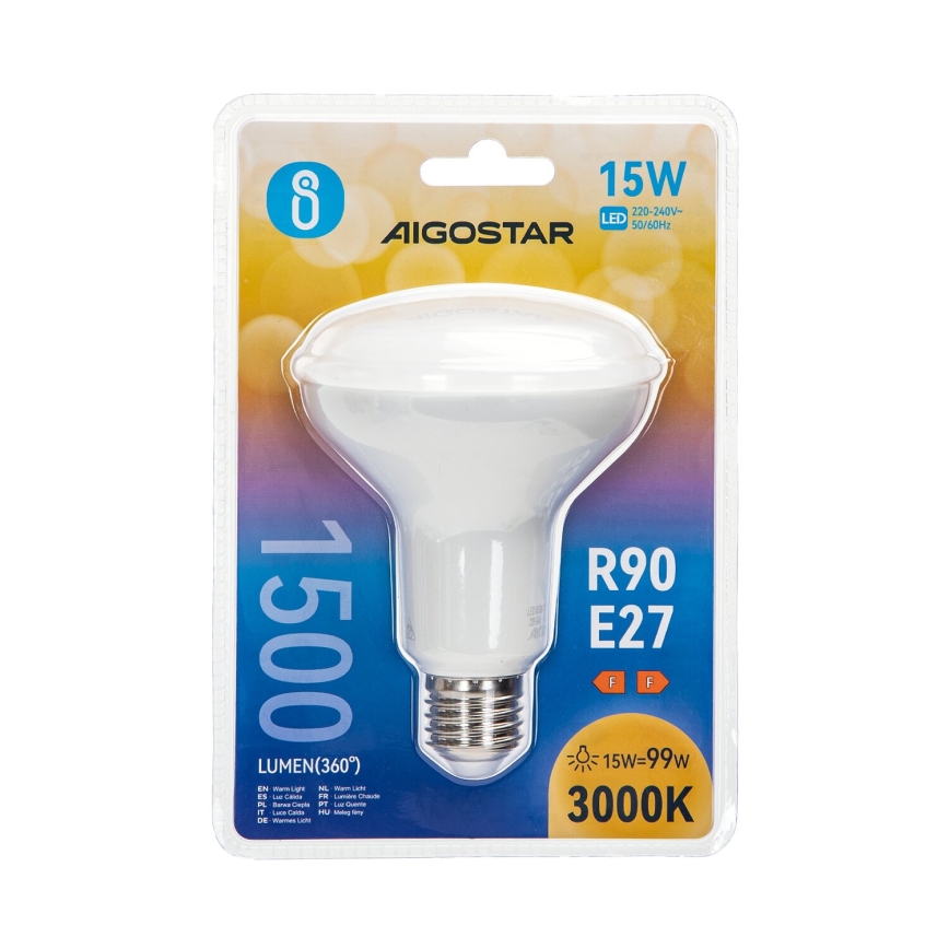 LED-Lampe R90 E27/15W/230V 3000K - Aigostar