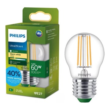 LED-Lampe ULTRAEFFICIENT VINTAGE Philips P45 E27/3,8W/230V 2700K
