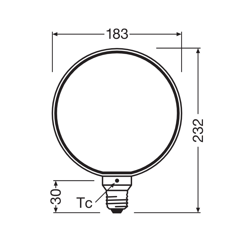 Dimmbares LED-Vintage-Filament-Leuchtmittel E27, 4 W, 230 V, 1800 K – Osram