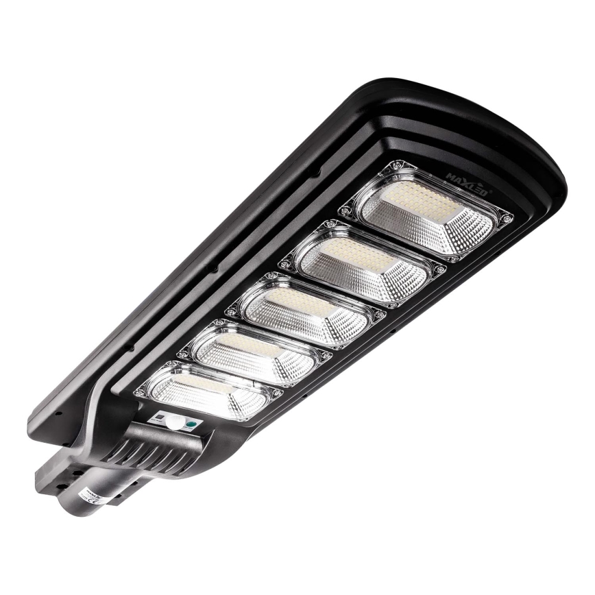 LED Lampione solare dimmerabile con sensore LED/300W/6V 6500K IP65 nero + telecomando