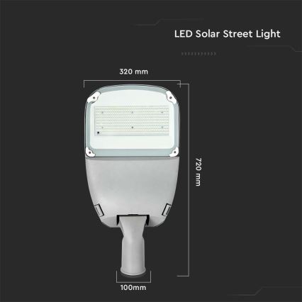 Lampione solare dimmerabile SAMSUNG CHIP LED/50W/6,4V 6000K IP65 + telecomando
