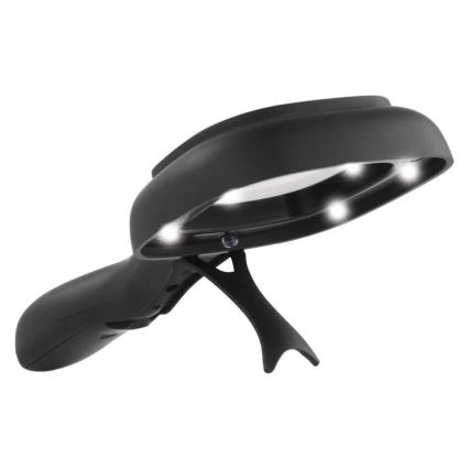 LED Lente d'ingrandimento 2,5xZOOM con retroilluminazione e UV chiaro LED/UV/2xAAA