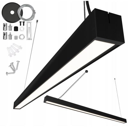 LED-Leuchte an Seil/aufgesetzte Montage LED/44W/230V 6000K 120 cm schwarz