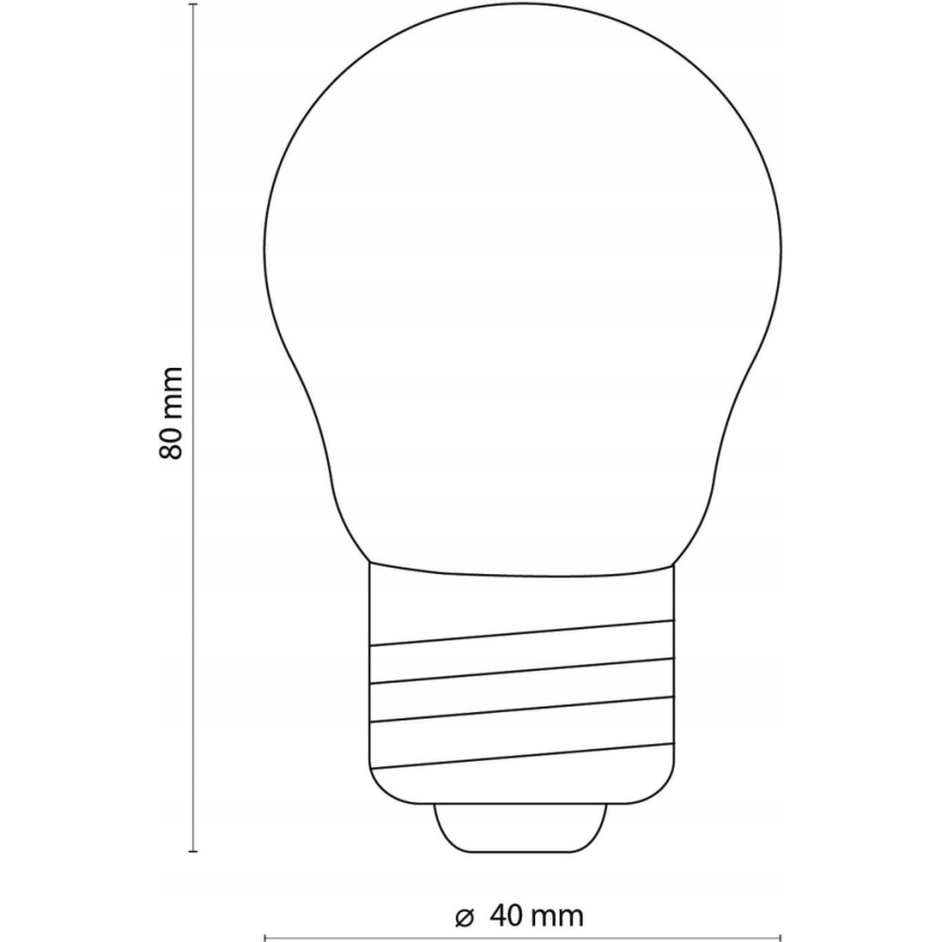 LED-Leuchtmittel AMBER G45 E27/4,5W/230V 2200K