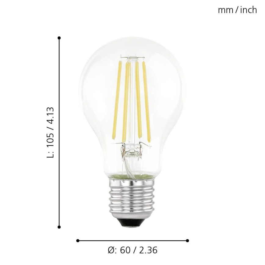 LED-Leuchtmittel mit Dämmerungssensor VINTAGE A60 E27/6W/230V 3000K - Eglo 11886