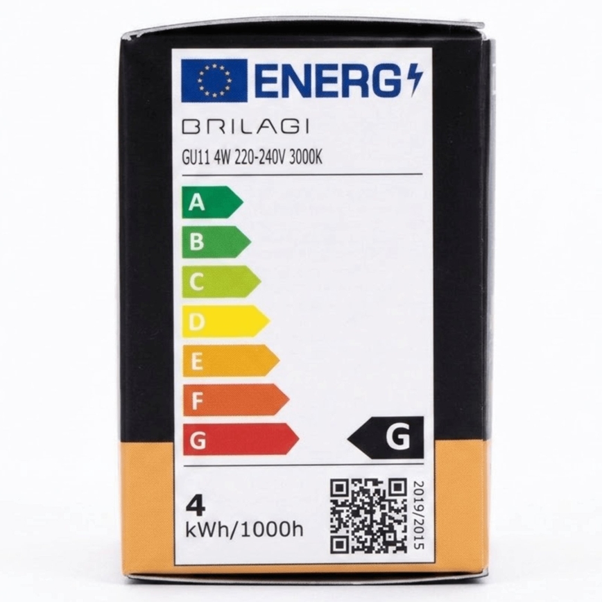 LED-Leuchtmittel MR11 GU10/4W/230V 3000K schwarz - BRILAGI