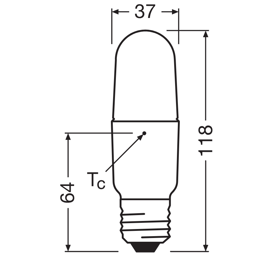 LED-Leuchtmittel STICK E27/8,5W/230V 4000K - Osram