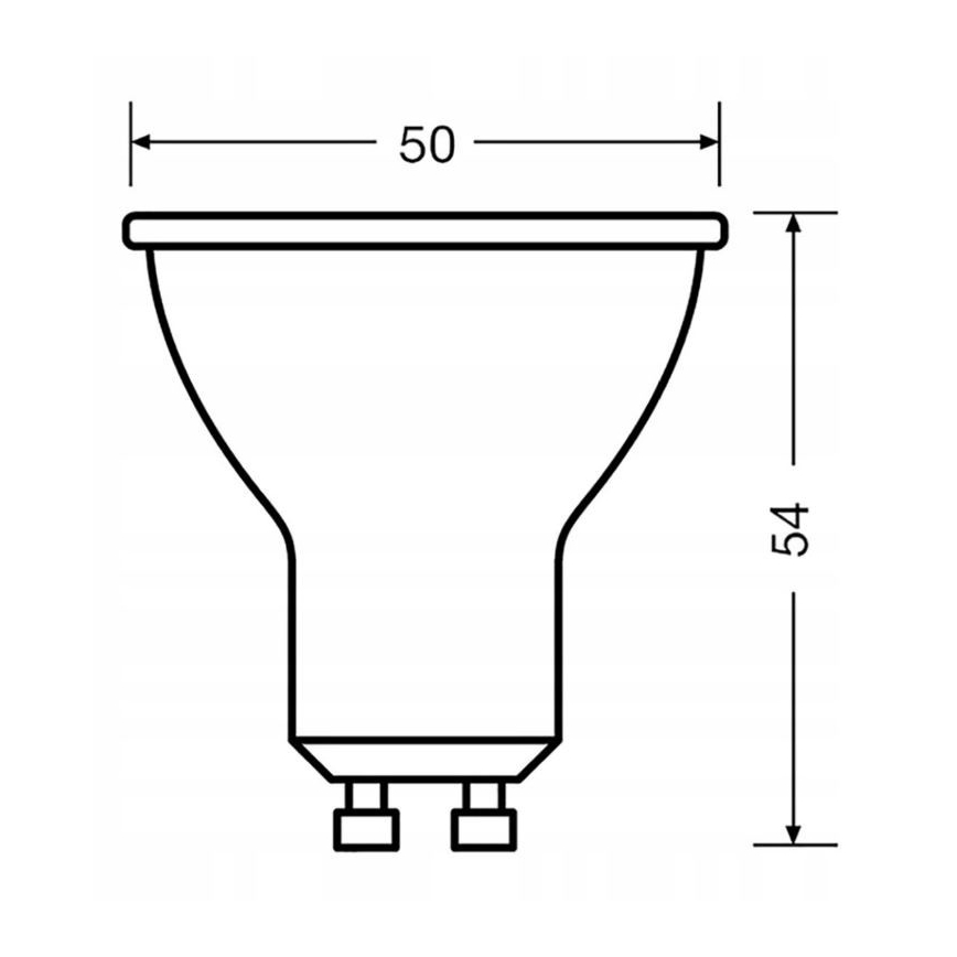 LED-Leuchtmittel VALUE PAR16 GU10/4,5W/230V 2700K 120° schwarz - Osram