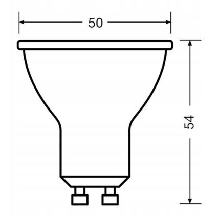LED-Leuchtmittel VALUE PAR16 GU10/4,5W/230V 4000K 36° schwarz - Osram
