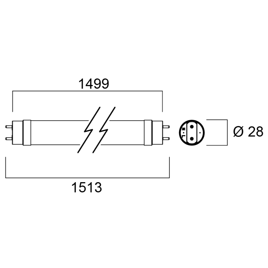LED-Leuchtstoffröhre TOLEDO T8 G13/24W/230V 4000K - Sylvania