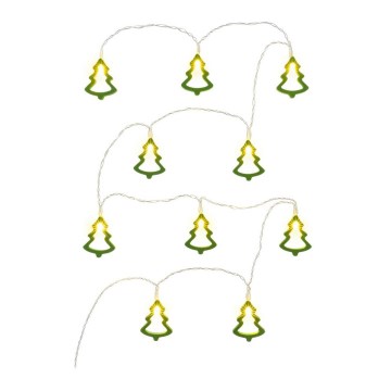 LED-Lichterkette 10xLED/2xAA 1,6m warmweiß