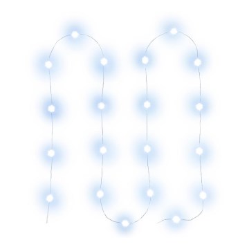LED  Lichterkette 20xLED/2xAA 2,3m kaltweiß