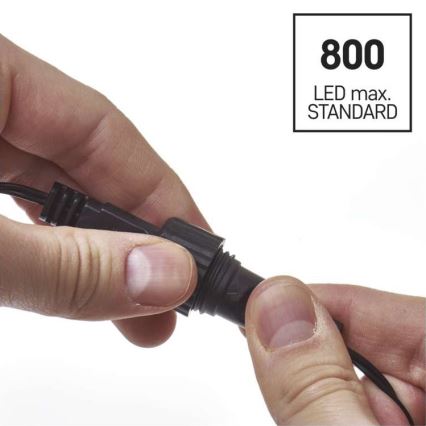 LED-Lichterkette für den Außenbereich, 100 LEDs / 15 m, IP44, kaltweiß