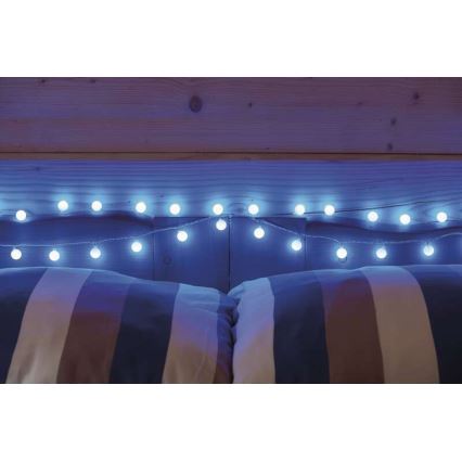 LED-Lichterkette für den Außenbereich, 40 LEDs, 9 m, IP44, blau