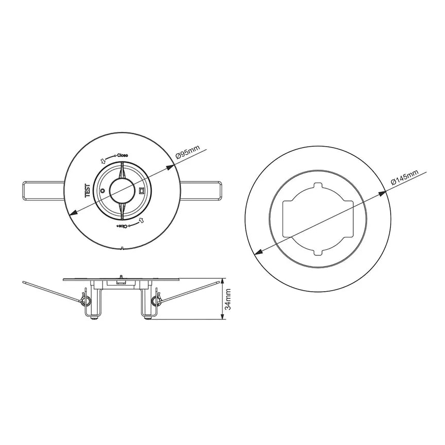 LED Luce da incasso di emergenza LED/2W/230V 6000K