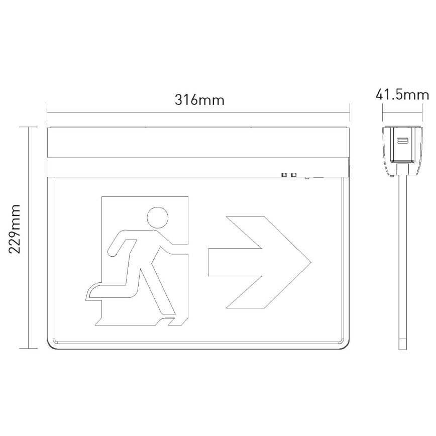 LED Luce di emergenza LED/4,5W/230V 6500K