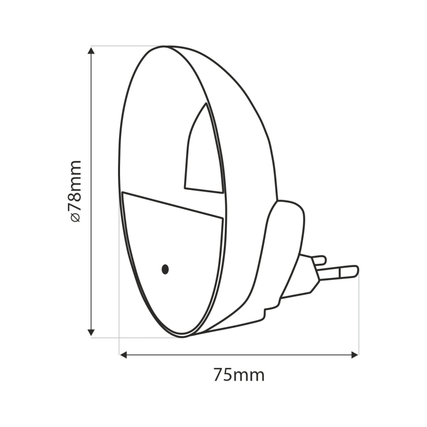 LED Luce notturna con sensore crepuscolare LED/0,5W/230V bianco