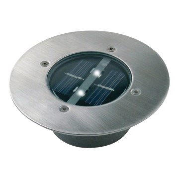 LED Luce solare da incasso con sensore LED/0,12W/2xAAA IP67 acciaio inossidabile cerchio