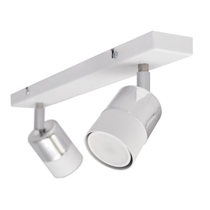 LED Luce Spot a LED TUBSSON 2xGU10/4,8W/230V bianco/cromo lucido