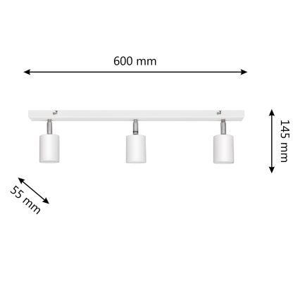 LED Luce Spot a LED TUNE 3xGU10/4,8W/230V bianco