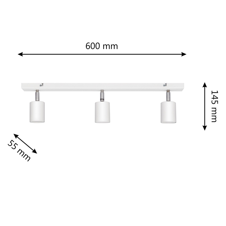 LED Luce Spot a LED TUNE 3xGU10/4,8W/230V bianco