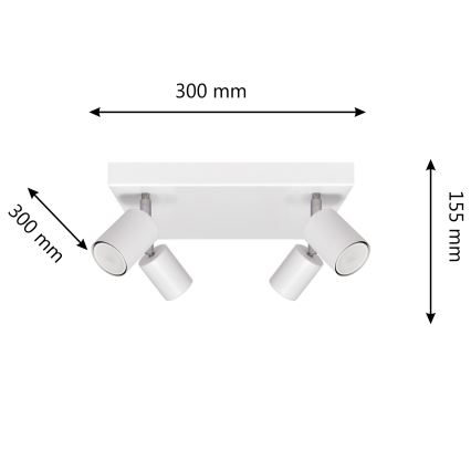 LED Luce Spot a LED TUNE 4xGU10/4,8W/230V bianco