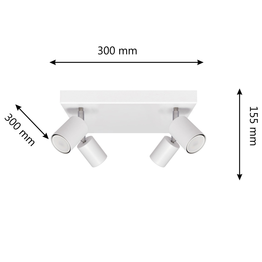 LED Luce Spot a LED TUNE 4xGU10/4,8W/230V bianco