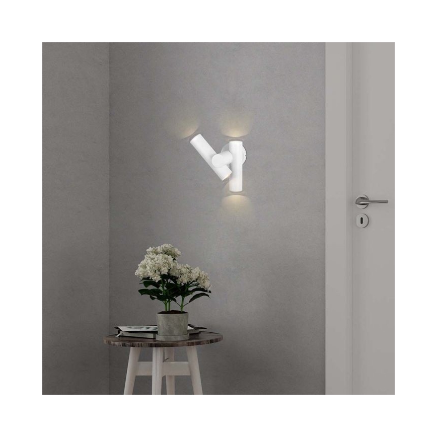 LED da esterno wall flexible Luce Spot 2xLED/3W/230V 3000K IP44 bianco