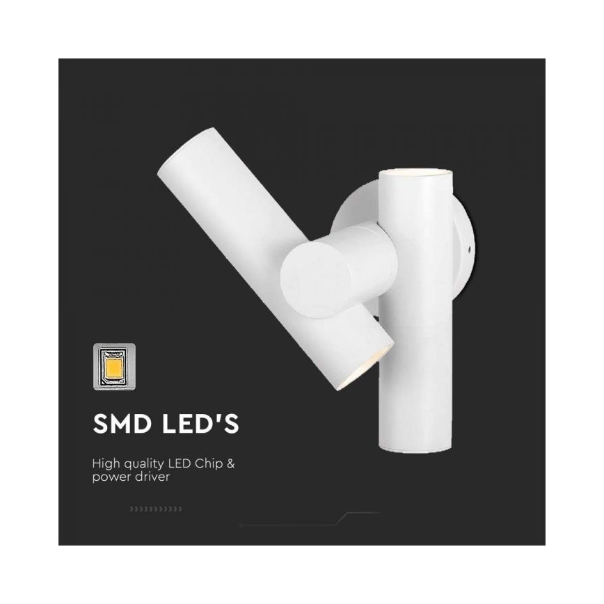 LED da esterno wall flexible Luce Spot 2xLED/3W/230V 3000K IP44 bianco