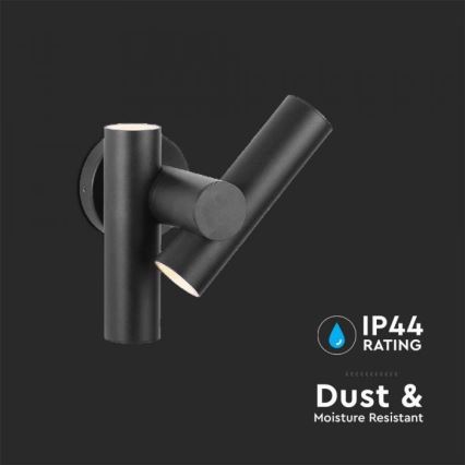 LED da esterno wall flexible Luce Spot 2xLED/3W/230V 3000K IP44 nero