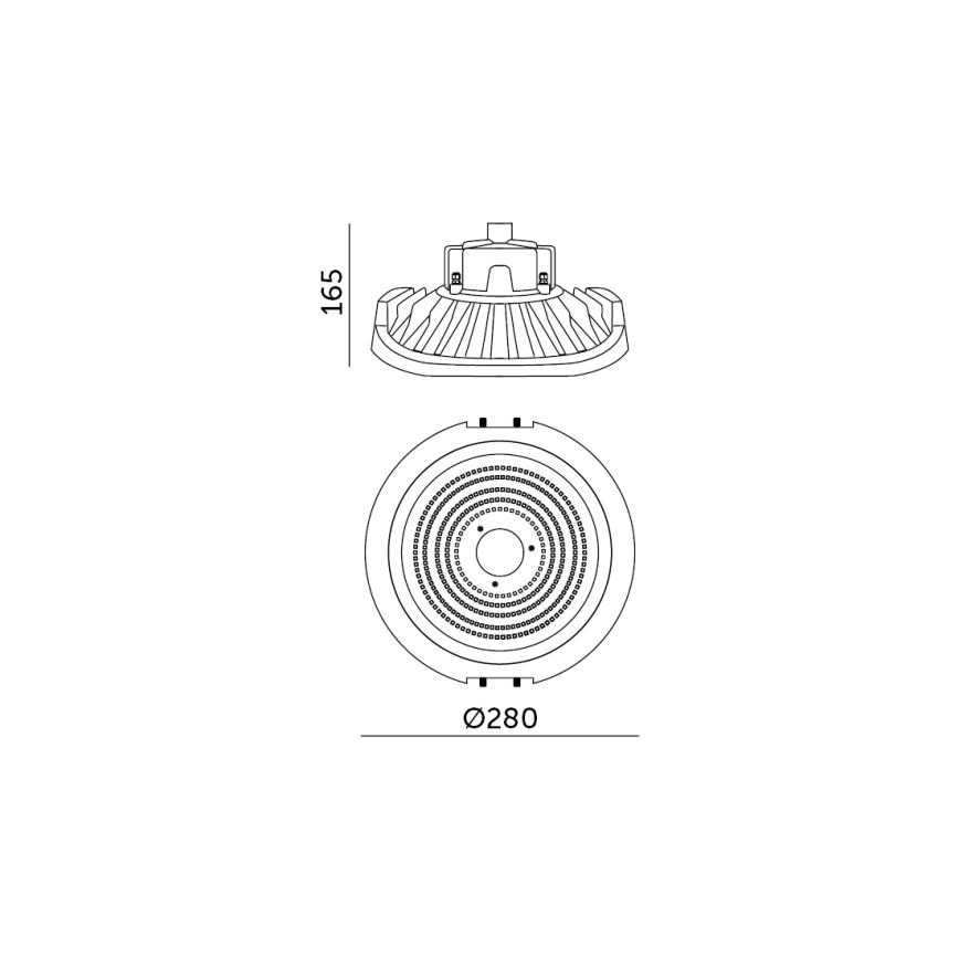 LED à intensité variable technical heavy-duty éclairage NINA HIGHBAY LED/110W/230V 4000K IP65