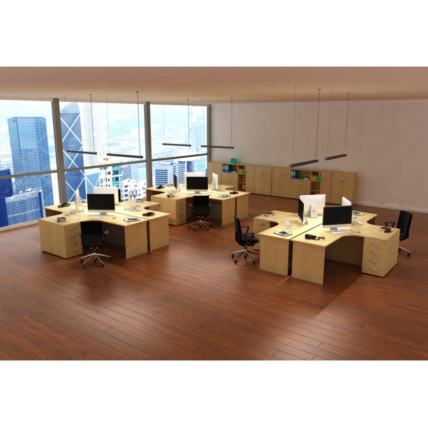 LED-Lüster an Kabel/aufgesetzte LED/44W/230V 3000K 120 cm schwarz