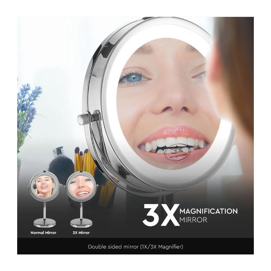 LED Miroir cosmétique LED/3W/6V IP44