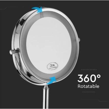 LED Miroir cosmétique LED/3W/6V IP44