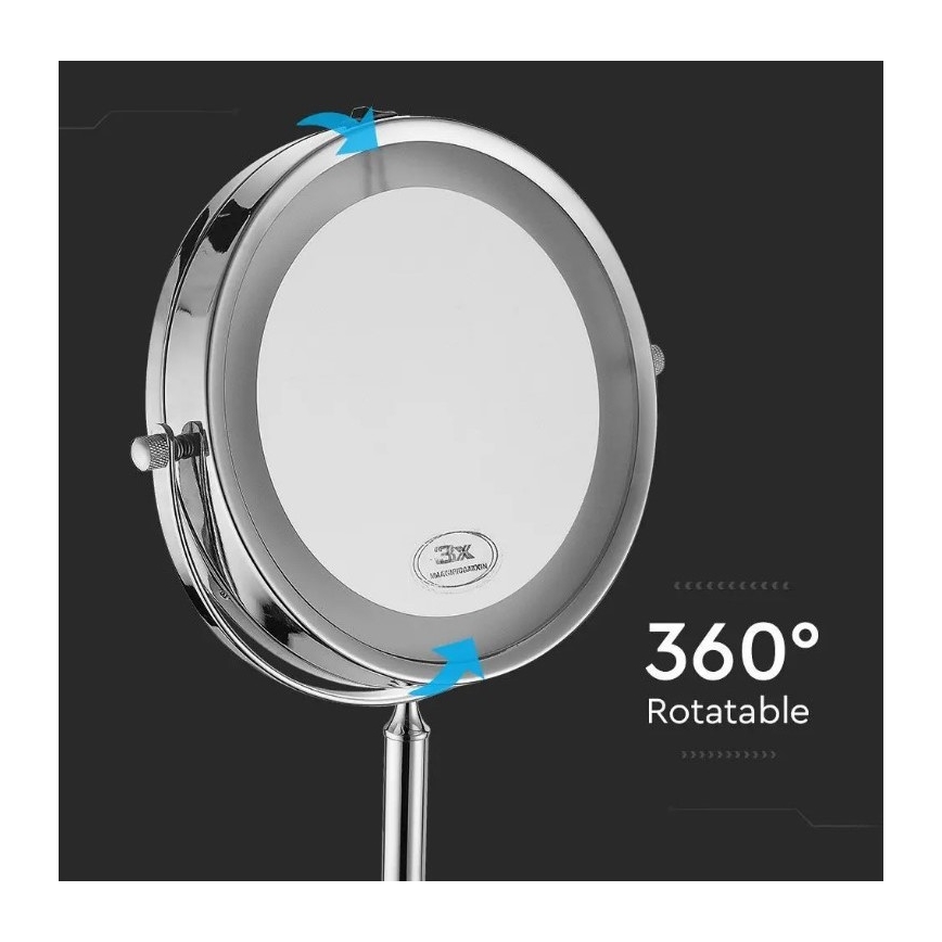 LED Miroir cosmétique LED/3W/6V IP44