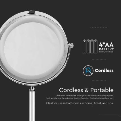LED Miroir cosmétique LED/3W/6V IP44