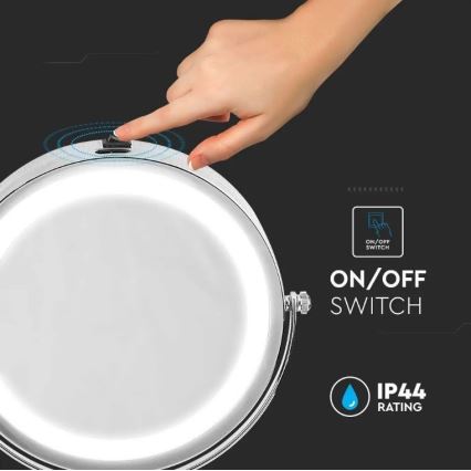 LED Miroir cosmétique LED/3W/6V IP44