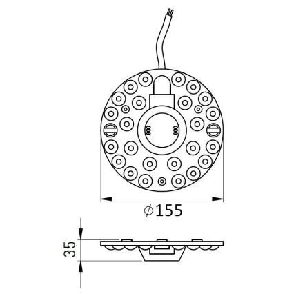 LED Modulo magnetico LED/18W/230V Ø 15,5 cm 2700/3000/4000/5000/6500K