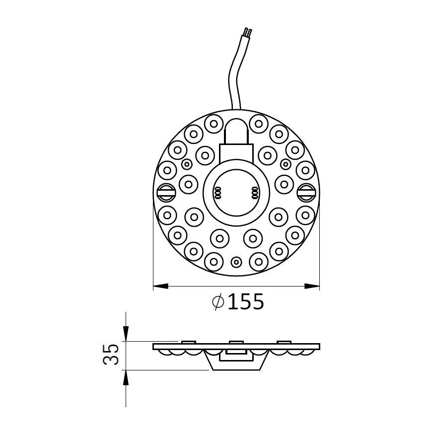 LED Modulo magnetico LED/18W/230V Ø 15,5 cm 2700/3000/4000/5000/6500K