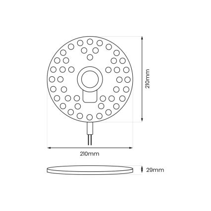 LED Modulo magnetico LED/36W/230V Ø 21 cm 3000K