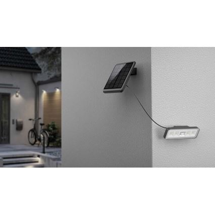 LED-Outdoor-Solarstrahler mit Sensor LED/8W/3,7V IP54 schwarz