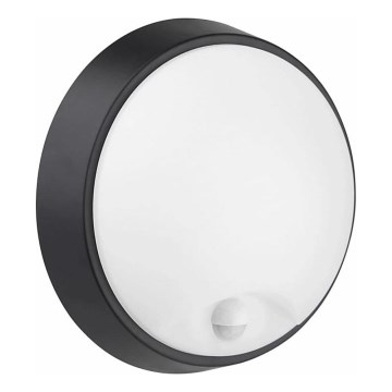 LED-Outdoor-Wandleuchte mit Sensor LED/12W/230V 3000/4000/6500K IP65 schwarz
